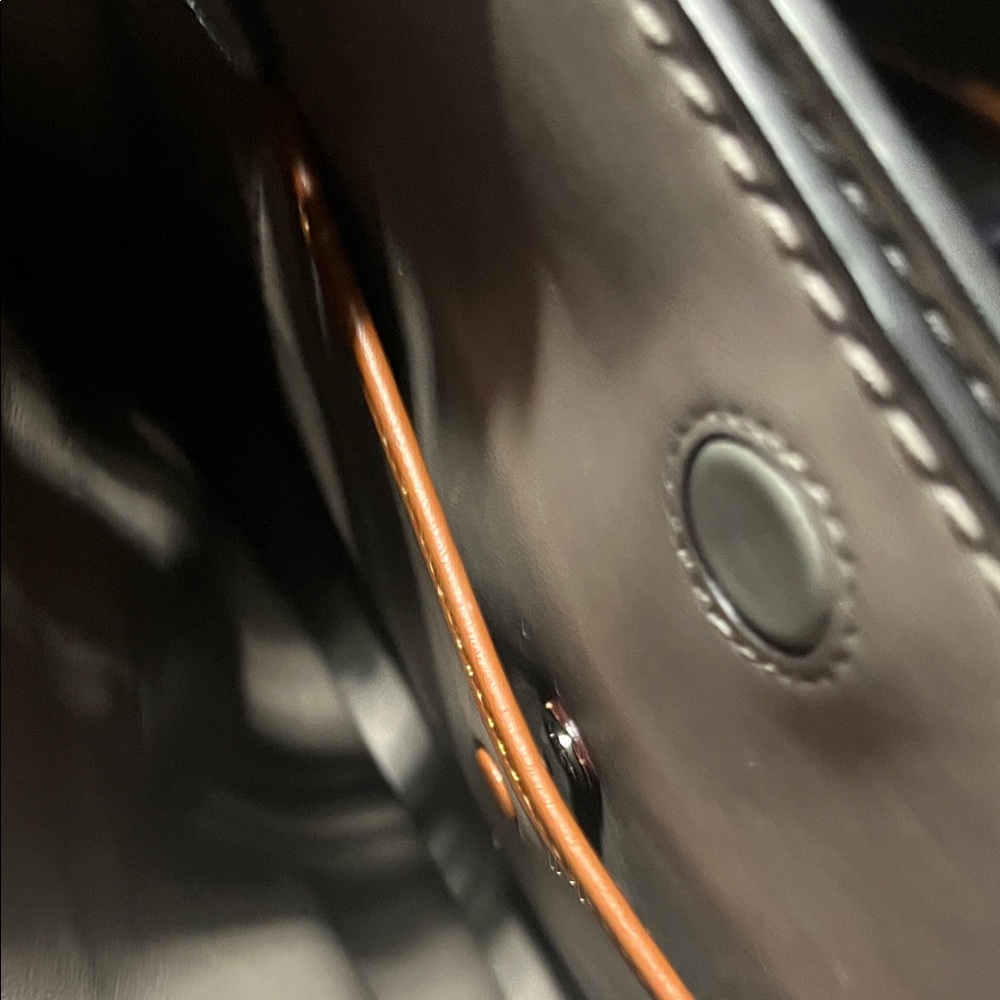 Coach Dark Blue Satchel with Braided Handle - Picture 6 of 7